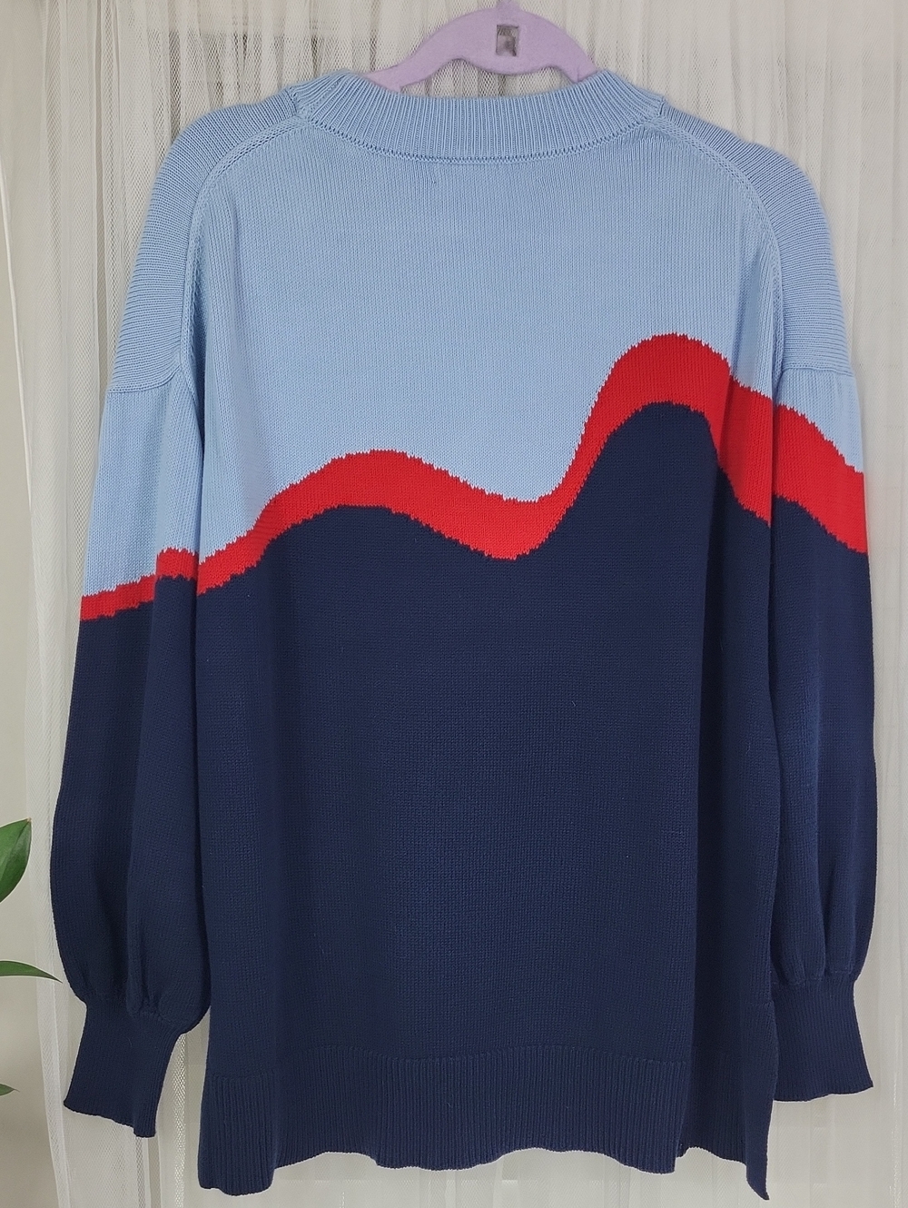 TUCKERNUCK blue jersey stripe cotton warren Sweater. Size S - Picture 10 of 10